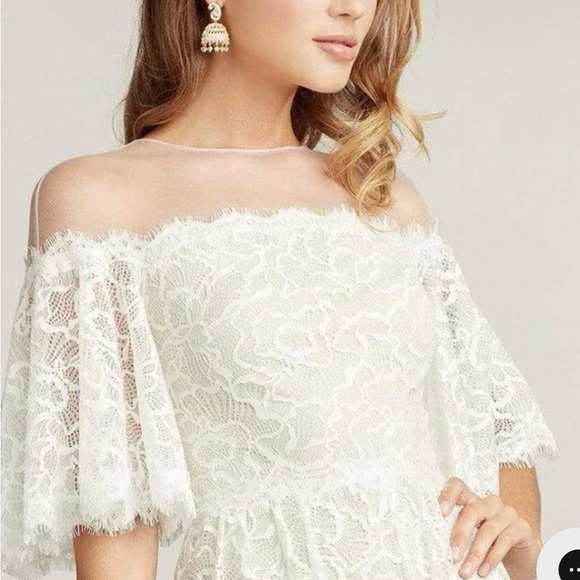 Tadashi Shoji  Off-The-Shoulder Lace Dress - Picture 2 of 15